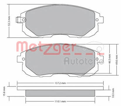 Metzger 1170208 Гальмівні колодки, комплект 1170208: Приваблива ціна - Купити у Польщі на 2407.PL!