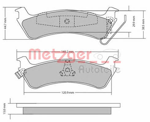 Metzger 1170306 Brake Pad Set, disc brake 1170306: Buy near me at 2407.PL in Poland at an Affordable price!