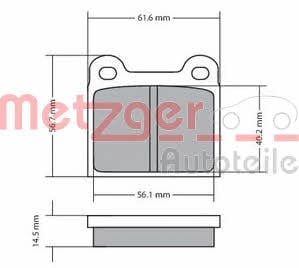 Metzger 1170003 Brake Pad Set, disc brake 1170003: Buy near me in Poland at 2407.PL - Good price!