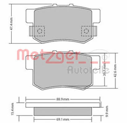 Metzger 1170328 Brake Pad Set, disc brake 1170328: Buy near me in Poland at 2407.PL - Good price!