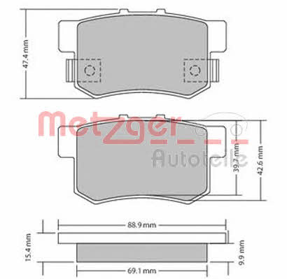 Metzger 1170328 Тормозные колодки дисковые, комплект 1170328: Отличная цена - Купить в Польше на 2407.PL!