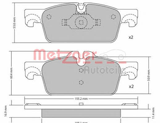 Metzger 1170510 Brake Pad Set, disc brake 1170510: Buy near me in Poland at 2407.PL - Good price!