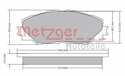 Metzger 1170443 Brake Pad Set, disc brake 1170443: Buy near me in Poland at 2407.PL - Good price!