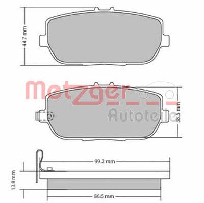Metzger 1170617 Brake Pad Set, disc brake 1170617: Buy near me in Poland at 2407.PL - Good price!