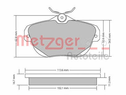 Metzger 1170653 Гальмівні колодки, комплект 1170653: Приваблива ціна - Купити у Польщі на 2407.PL!