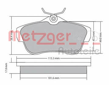 Metzger 1170192 Brake Pad Set, disc brake 1170192: Buy near me in Poland at 2407.PL - Good price!