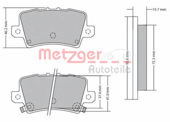 Metzger 1170288 Тормозные колодки дисковые, комплект 1170288: Отличная цена - Купить в Польше на 2407.PL!