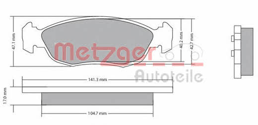 Metzger 1170578 Тормозные колодки дисковые, комплект 1170578: Отличная цена - Купить в Польше на 2407.PL!