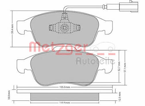 Metzger 1170671 Brake Pad Set, disc brake 1170671: Buy near me in Poland at 2407.PL - Good price!