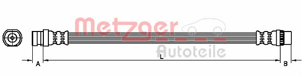 Metzger 4110990 Brake Hose 4110990: Buy near me in Poland at 2407.PL - Good price!