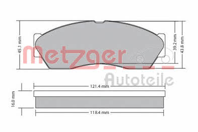 Metzger 1170590 Тормозные колодки дисковые, комплект 1170590: Отличная цена - Купить в Польше на 2407.PL!