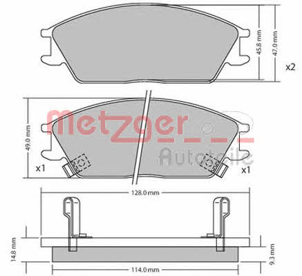 Metzger 1170224 Brake Pad Set, disc brake 1170224: Buy near me in Poland at 2407.PL - Good price!