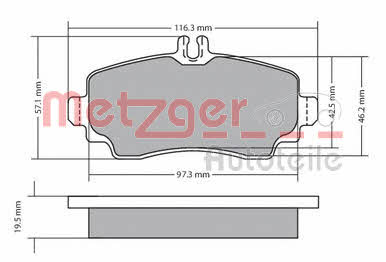 Metzger 1170353 Brake Pad Set, disc brake 1170353: Buy near me in Poland at 2407.PL - Good price!