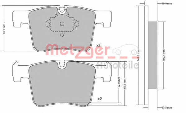 Metzger 1170469 Brake Pad Set, disc brake 1170469: Buy near me in Poland at 2407.PL - Good price!