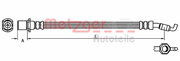 Metzger 4110057 Brake Hose 4110057: Buy near me at 2407.PL in Poland at an Affordable price!