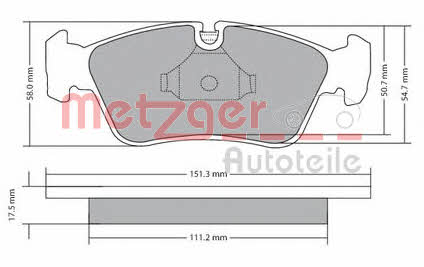 Metzger 1170019 Тормозные колодки дисковые, комплект 1170019: Отличная цена - Купить в Польше на 2407.PL!