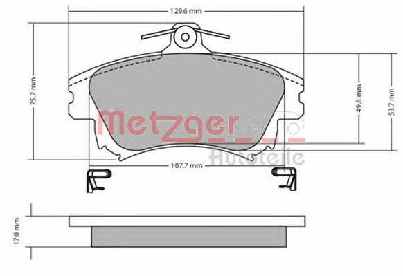 Metzger 1170032 Brake Pad Set, disc brake 1170032: Buy near me in Poland at 2407.PL - Good price!