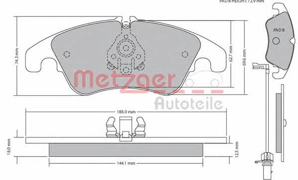 Metzger 1170127 Brake Pad Set, disc brake 1170127: Buy near me in Poland at 2407.PL - Good price!