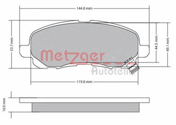 Metzger 1170133 Тормозные колодки дисковые, комплект 1170133: Отличная цена - Купить в Польше на 2407.PL!