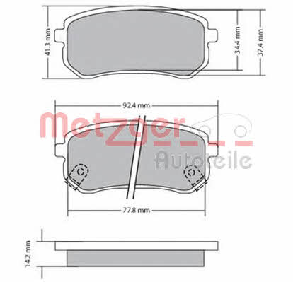 Metzger 1170169 Brake Pad Set, disc brake 1170169: Buy near me in Poland at 2407.PL - Good price!
