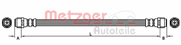 Metzger 4110360 Тормозной шланг 4110360: Отличная цена - Купить в Польше на 2407.PL!