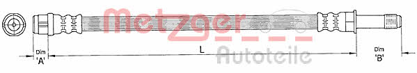 Metzger 4110363 Тормозной шланг 4110363: Отличная цена - Купить в Польше на 2407.PL!