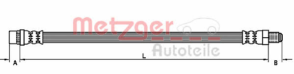 Metzger 4110933 Brake Hose 4110933: Buy near me in Poland at 2407.PL - Good price!