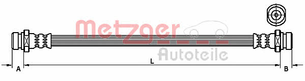 Metzger 4110834 Brake Hose 4110834: Buy near me at 2407.PL in Poland at an Affordable price!