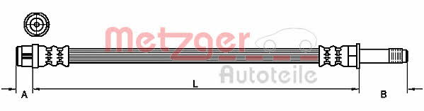 Metzger 4110885 Brake Hose 4110885: Buy near me in Poland at 2407.PL - Good price!