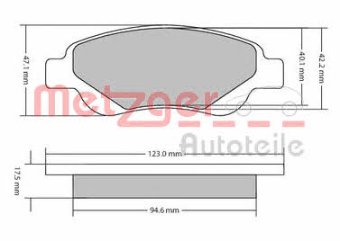Metzger 1170089 Тормозные колодки дисковые, комплект 1170089: Отличная цена - Купить в Польше на 2407.PL!