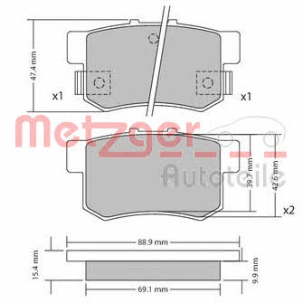 Metzger 1170337 Brake Pad Set, disc brake 1170337: Buy near me at 2407.PL in Poland at an Affordable price!
