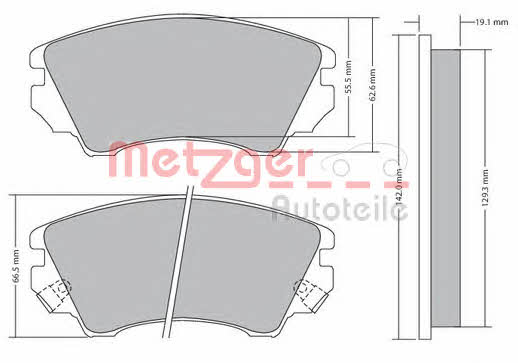 Metzger 1170221 Гальмівні колодки, комплект 1170221: Приваблива ціна - Купити у Польщі на 2407.PL!