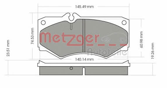Metzger 1170351 Brake Pad Set, disc brake 1170351: Buy near me in Poland at 2407.PL - Good price!
