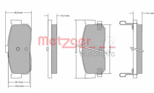 Metzger 1170387 Brake Pad Set, disc brake 1170387: Buy near me in Poland at 2407.PL - Good price!