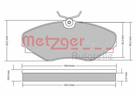 Metzger 1170537 Гальмівні колодки, комплект 1170537: Приваблива ціна - Купити у Польщі на 2407.PL!