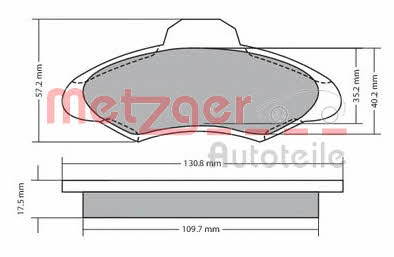 Metzger 1170329 Тормозные колодки дисковые, комплект 1170329: Отличная цена - Купить в Польше на 2407.PL!