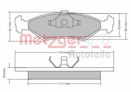 Metzger 1170426 Brake Pad Set, disc brake 1170426: Buy near me in Poland at 2407.PL - Good price!