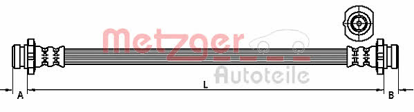 Metzger 4110861 Brake Hose 4110861: Buy near me at 2407.PL in Poland at an Affordable price!