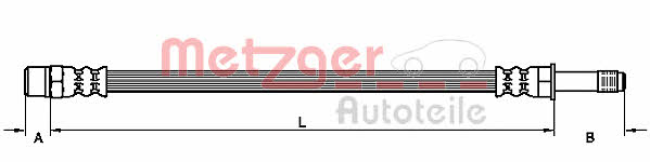 Metzger 4111116 Brake Hose 4111116: Buy near me in Poland at 2407.PL - Good price!