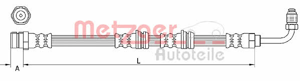 Metzger 4111087 Brake Hose 4111087: Buy near me in Poland at 2407.PL - Good price!