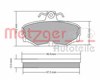 Metzger 1170570 Brake Pad Set, disc brake 1170570: Buy near me in Poland at 2407.PL - Good price!