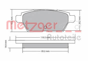 Metzger 1170637 Тормозные колодки дисковые, комплект 1170637: Купить в Польше - Отличная цена на 2407.PL!