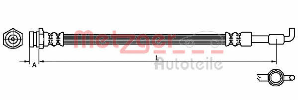 Metzger 4110880 Przewód hamulcowy elastyczny 4110880: Atrakcyjna cena w Polsce na 2407.PL - Zamów teraz!