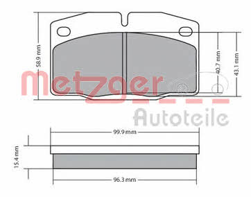 Metzger 1170234 Brake Pad Set, disc brake 1170234: Buy near me at 2407.PL in Poland at an Affordable price!