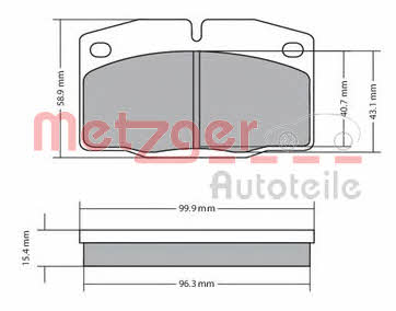 Metzger 1170234 Тормозные колодки дисковые, комплект 1170234: Отличная цена - Купить в Польше на 2407.PL!