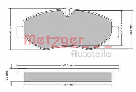 Metzger 1170271 Brake Pad Set, disc brake 1170271: Buy near me in Poland at 2407.PL - Good price!
