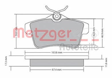 Metzger 1170335 Brake Pad Set, disc brake 1170335: Buy near me in Poland at 2407.PL - Good price!