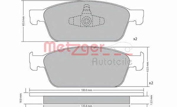 Metzger 1170689 Brake Pad Set, disc brake 1170689: Buy near me in Poland at 2407.PL - Good price!