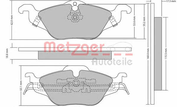 Metzger 1170063 Brake Pad Set, disc brake 1170063: Buy near me in Poland at 2407.PL - Good price!