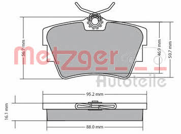 Metzger 1170067 Тормозные колодки дисковые, комплект 1170067: Отличная цена - Купить в Польше на 2407.PL!